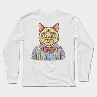 Cute Cat in Fashion Long Sleeve T-Shirt